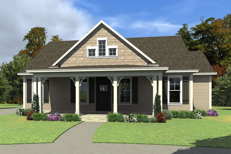 House Plan House Plan #31587 Angled Front Elevation
