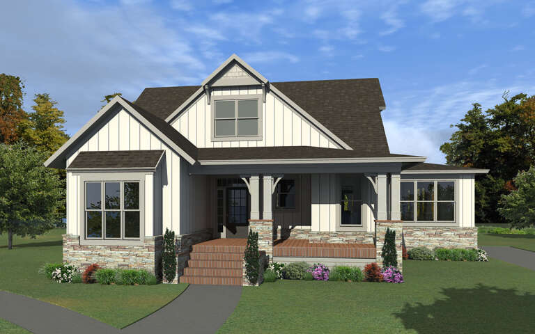 House Plan House Plan #31589 Angled Front Elevation