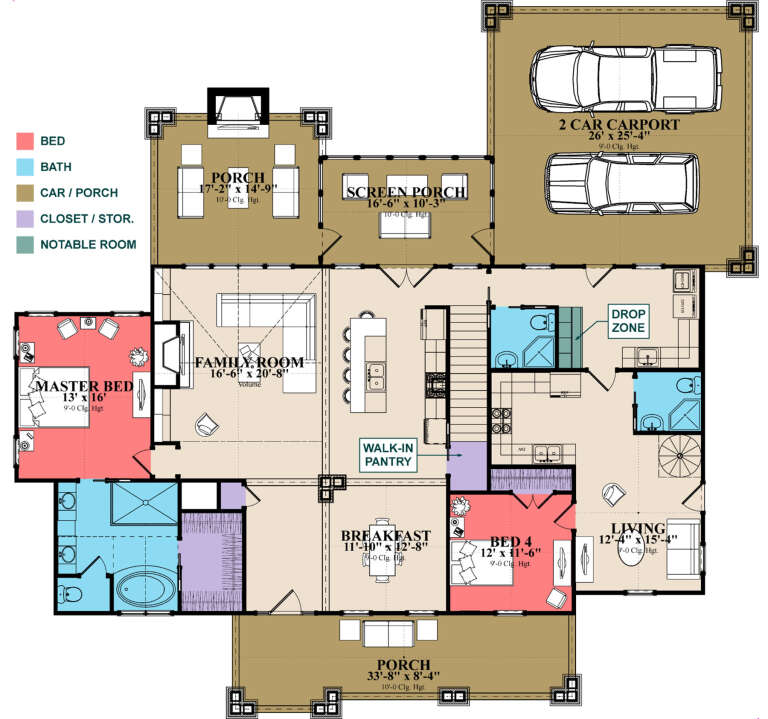 House Plan House Plan #31590 Drawing 1