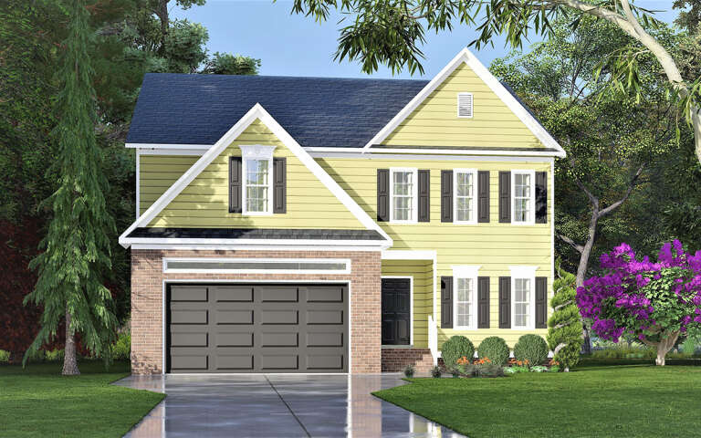 House Plan House Plan #31595 Angled Front Elevation
