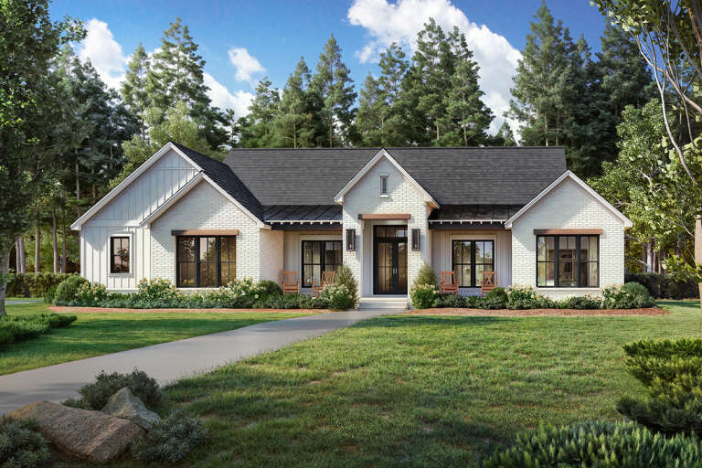 House Plan House Plan #31596 Angled Front Elevation