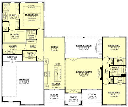 Main Floor  for House Plan #041-00361