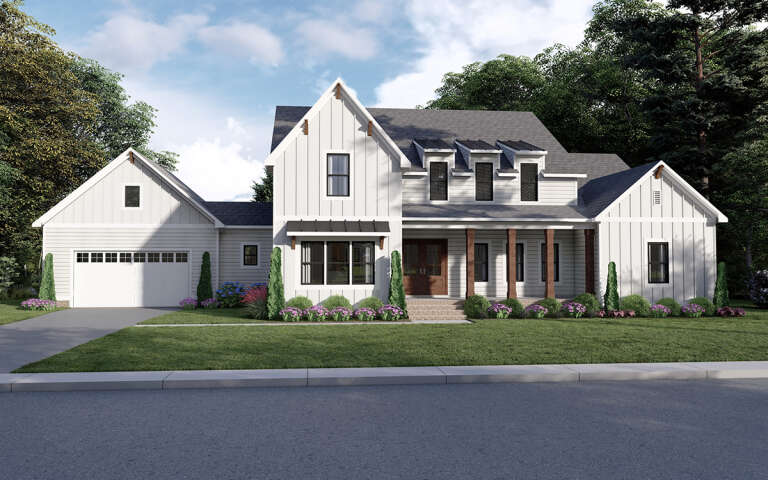 House Plan House Plan #31598 Angled Front Elevation