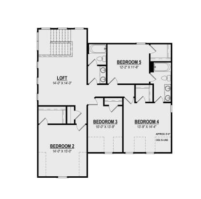 Second Floor for House Plan #6261-00055