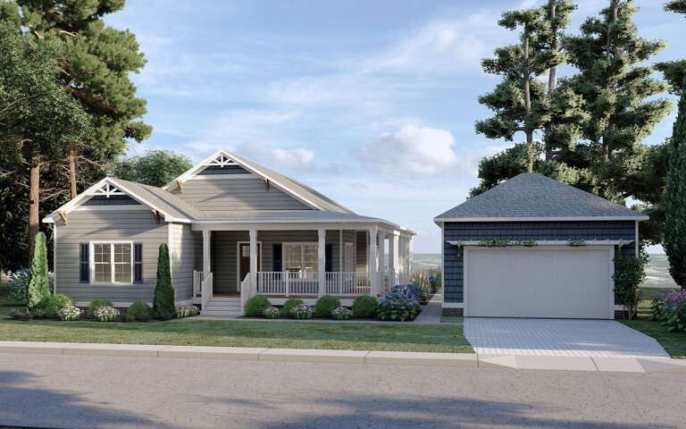 House Plan House Plan #31599 Angled Front Elevation