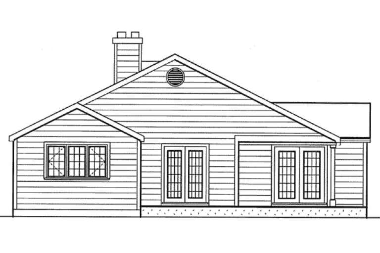 Ranch House Plan #033-00084 Elevation Photo