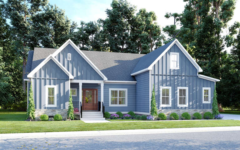 House Plan House Plan #31601 Angled Front Elevation