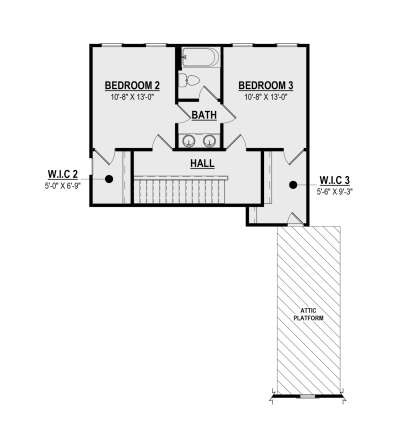 Second Floor for House Plan #6261-00058