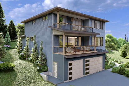 Contemporary House Plan #035-01099 Elevation Photo