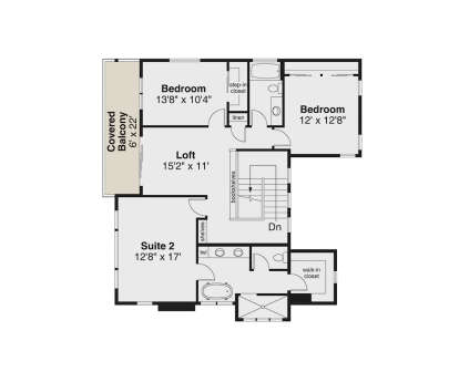Second Floor for House Plan #035-01099