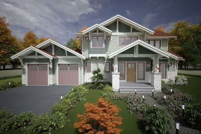 Craftsman House Plan #5984-00013 Elevation Photo