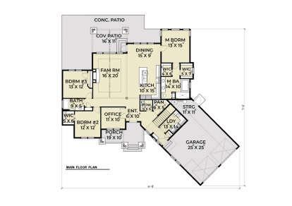 Main Floor  for House Plan #2464-00153