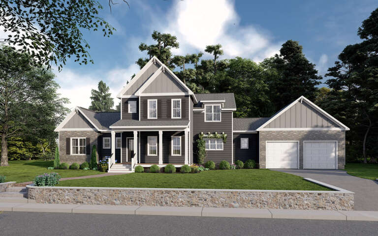 House Plan House Plan #31609 Angled Front Elevation