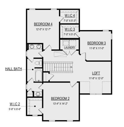 Second Floor for House Plan #6261-00061
