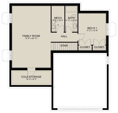Basement for House Plan #2802-00312