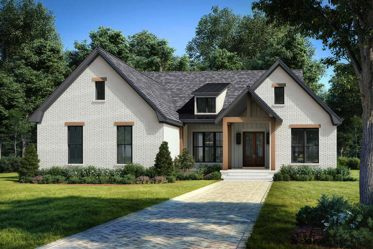 House Plan House Plan #31614 Angled Front Elevation