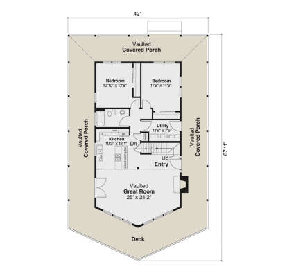 Main Floor  for House Plan #035-01100