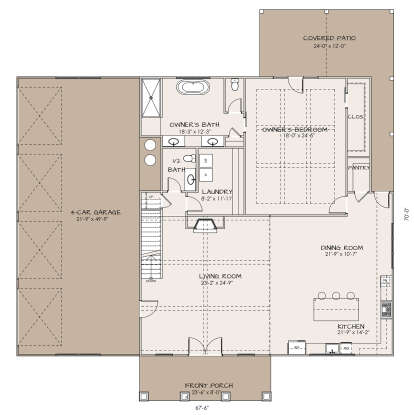 Main Floor  for House Plan #2080-00001