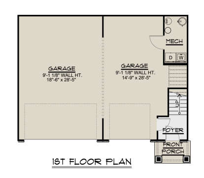 Garage Floor for House Plan #5032-00280