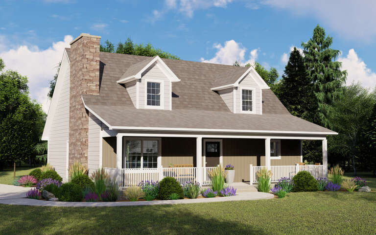 House Plan House Plan #31622 Angled Front Elevation