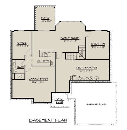Basement for House Plan #5032-00287