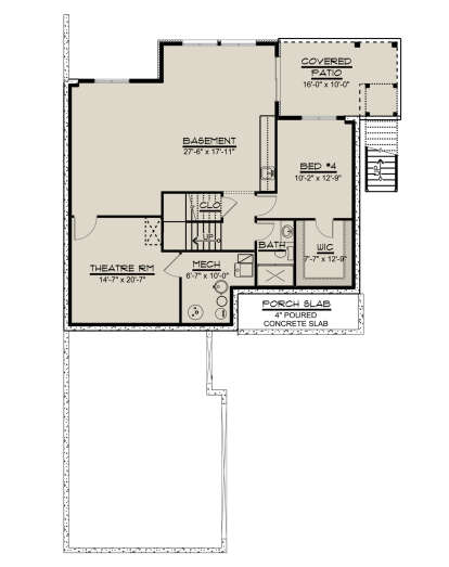 Basement for House Plan #5032-00288