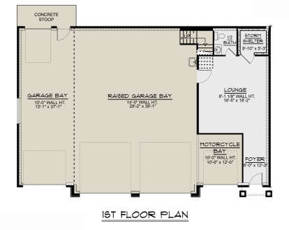Garage Floor for House Plan #5032-00289