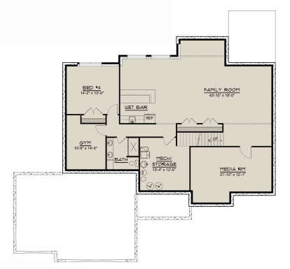 Basement for House Plan #5032-00292