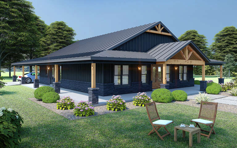 House Plan House Plan #31640 Angled Front Elevation
