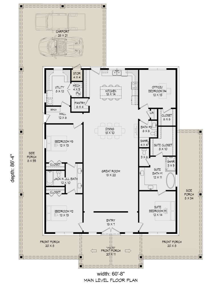House Plan House Plan #31640 Drawing 1