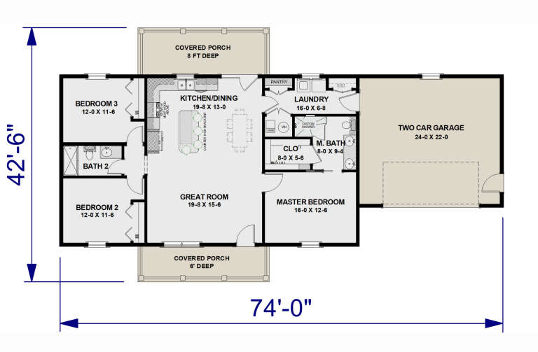 House Plan House Plan #31641 Drawing 1