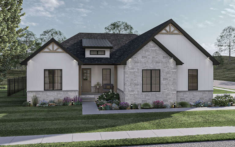 House Plan House Plan #31644 Angled Front Elevation
