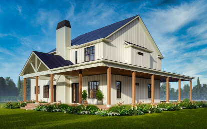 Modern Farmhouse House Plan #699-00391 Elevation Photo