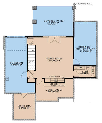 Basement for House Plan #8318-00394