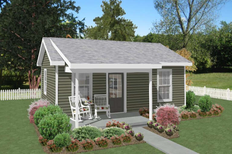House Plan House Plan #31650 Angled Front Elevation