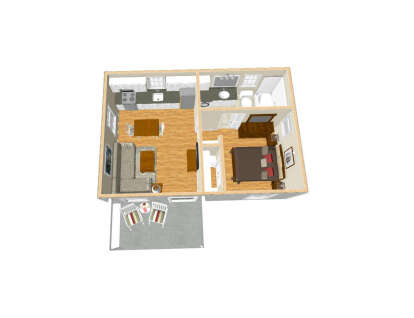 Overhead Floor Plan for House Plan #1502-00025