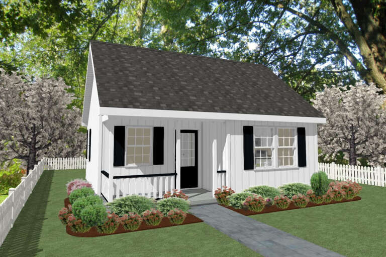House Plan House Plan #31653 Angled Front Elevation