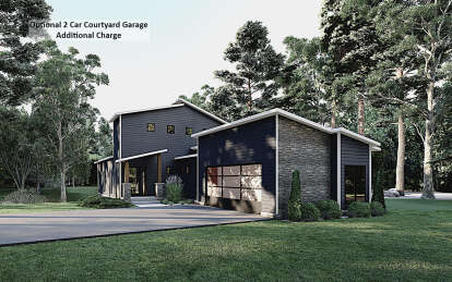 Contemporary House Plan #6261-00064 Elevation Photo