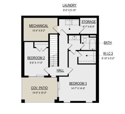 Basement for House Plan #6261-00064