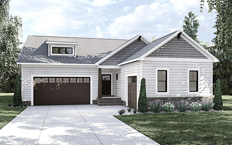 House Plan House Plan #31655 Angled Front Elevation