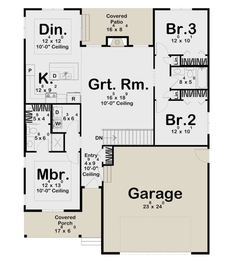 House Plan House Plan #31657 Drawing 1