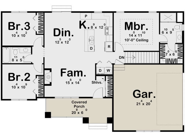 House Plan House Plan #31658 Drawing 1
