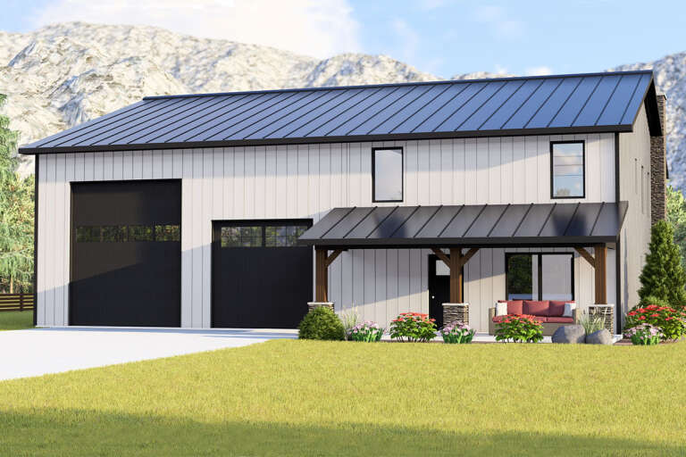 House Plan House Plan #31659 Angled Front Elevation
