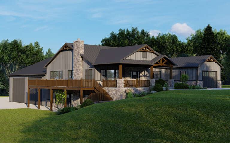House Plan House Plan #31661 Angled Front Elevation