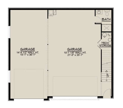 Garage Floor for House Plan #5032-00304