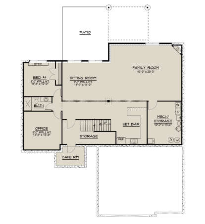 Basement for House Plan #5032-00306