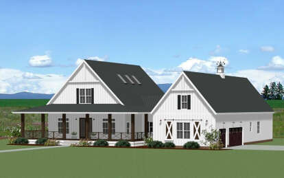 Modern Farmhouse House Plan #6849-00166 Elevation Photo