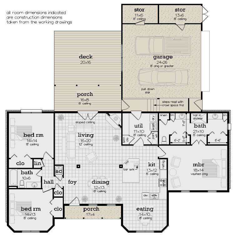 House Plan House Plan #31667 Drawing 1