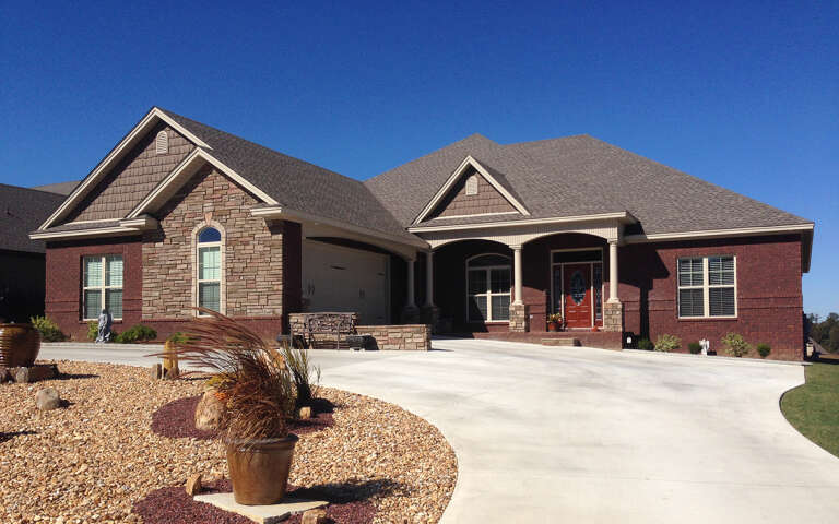 House Plan House Plan #31669 Angled Front Elevation