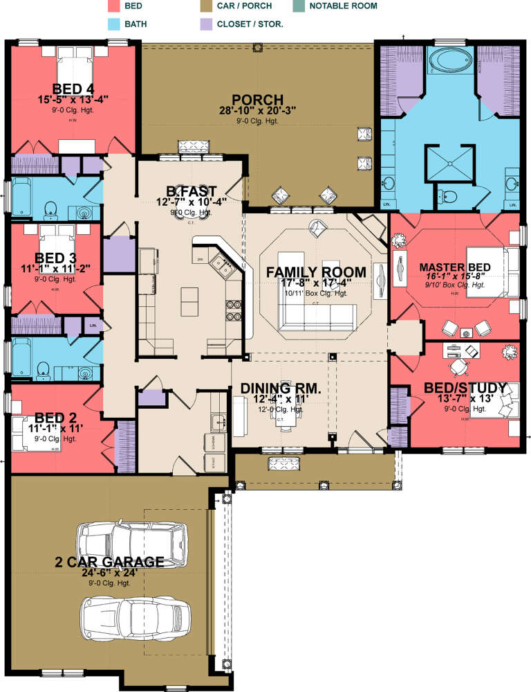 House Plan House Plan #31669 Drawing 1